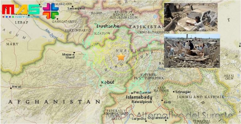 Terremoto de magnitud 5.3 golpea Afganistán y Pakistán