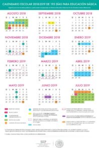 calendario escolar 2019 