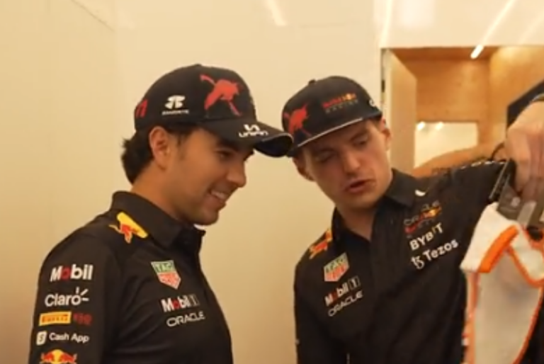 Verstappen y Red Bull dan tierna sorpresa a «Checo» Pérez: VIDEO