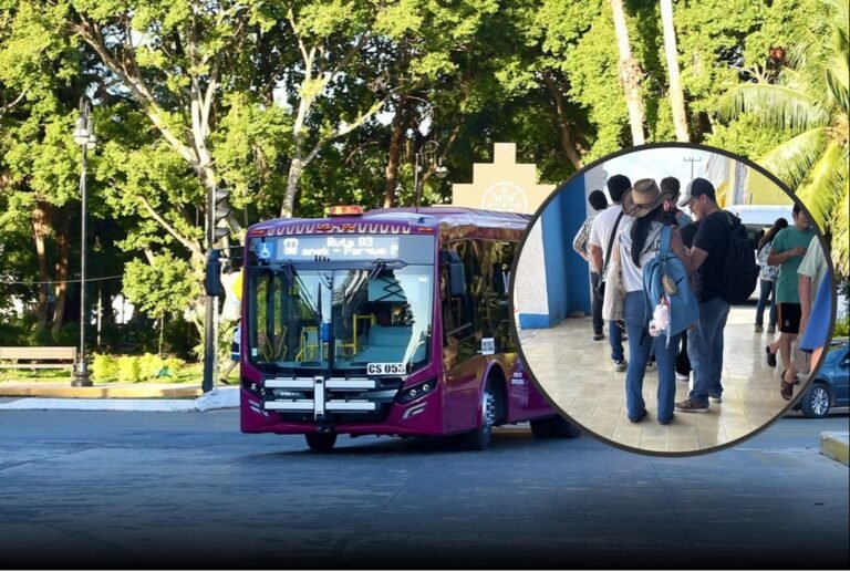 Habitantes de Conkal manifestaron su inconformidad por la falta de transporte público en las horas de mayor demanda