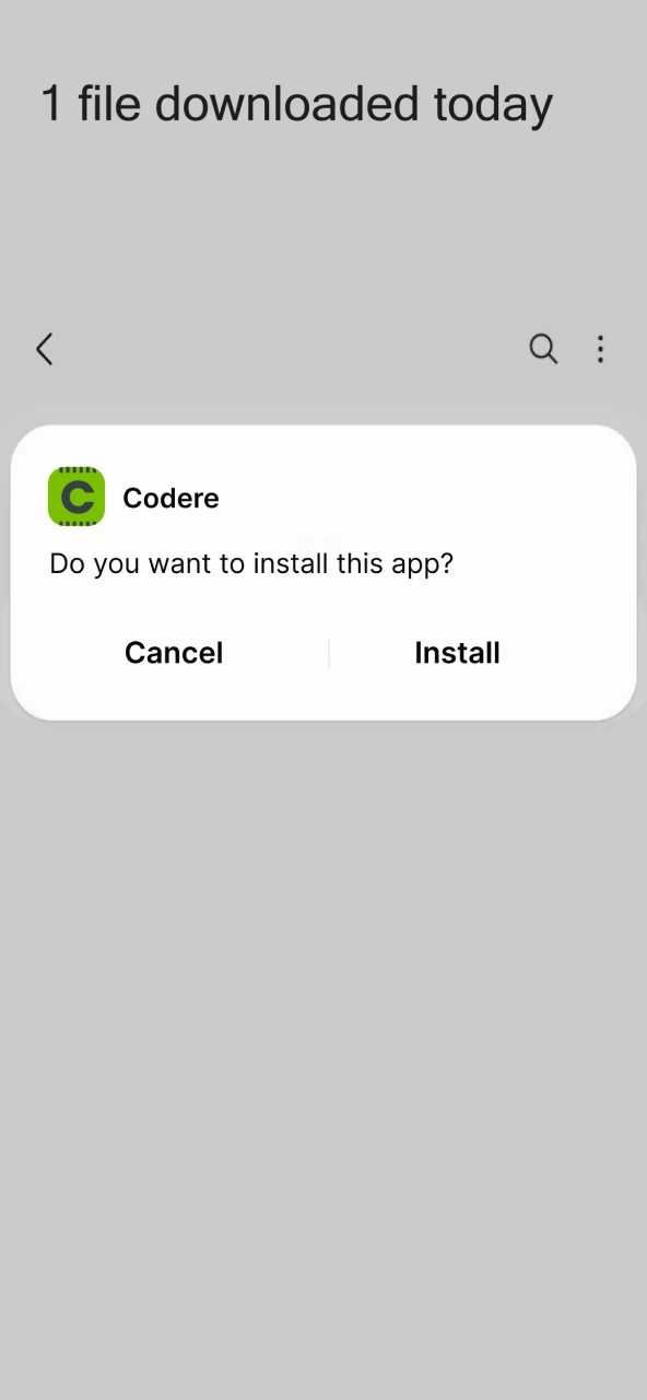 Abre el archivo APK descargado y toca Instalar para añadir Aviator a tu móvil.