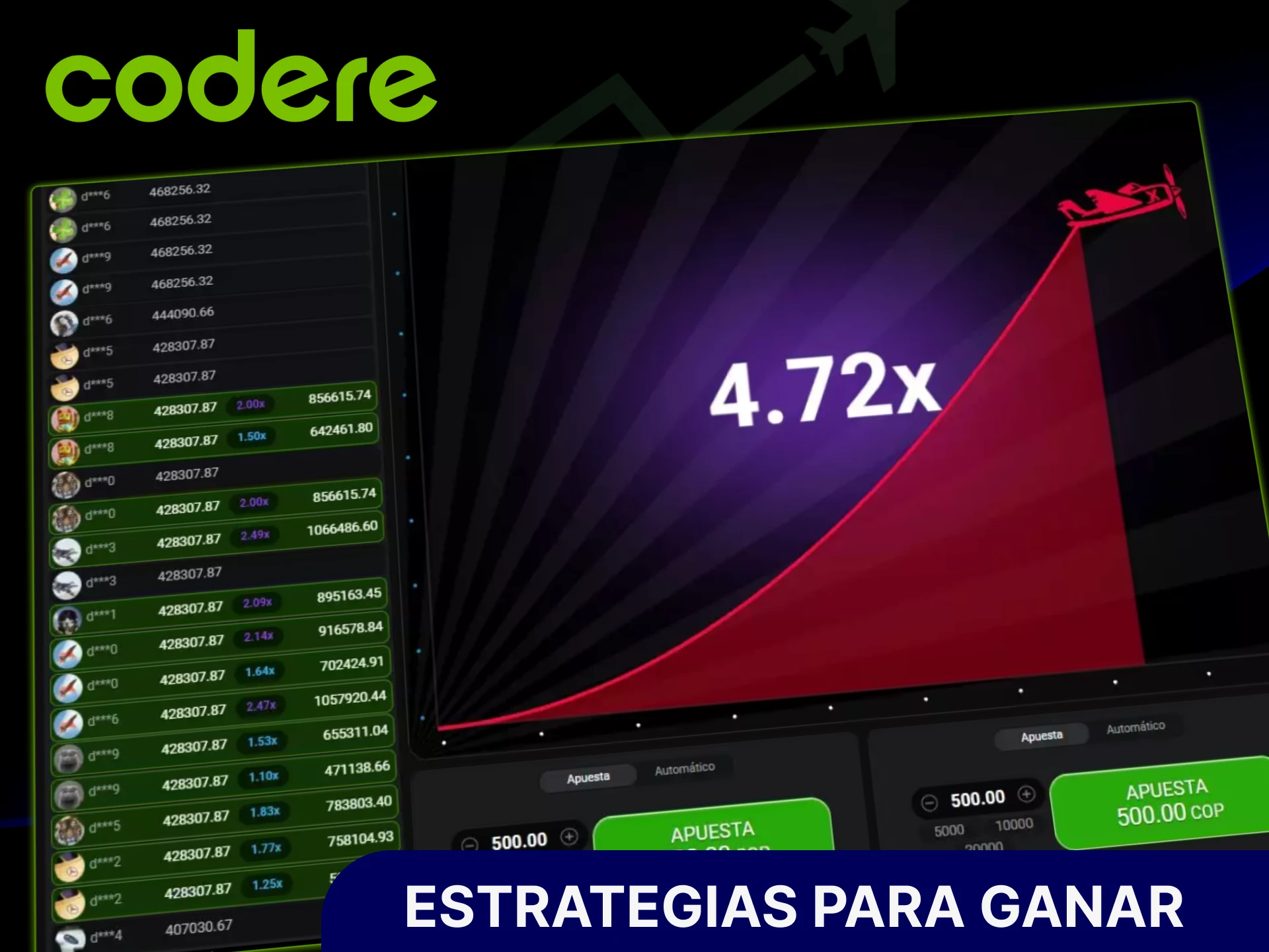 Aprende estrategias efectivas para ganar en Aviator en Codere Casino.