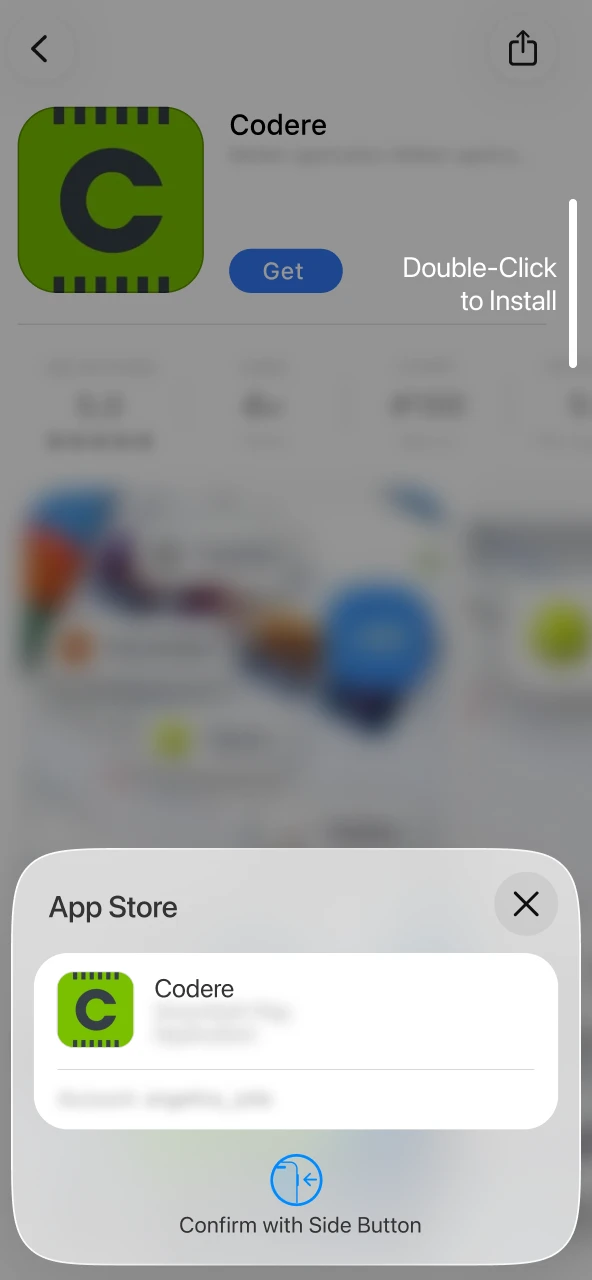 Toca obtener e instala la app oficial de Codere Casino en tu iPhone o iPad.