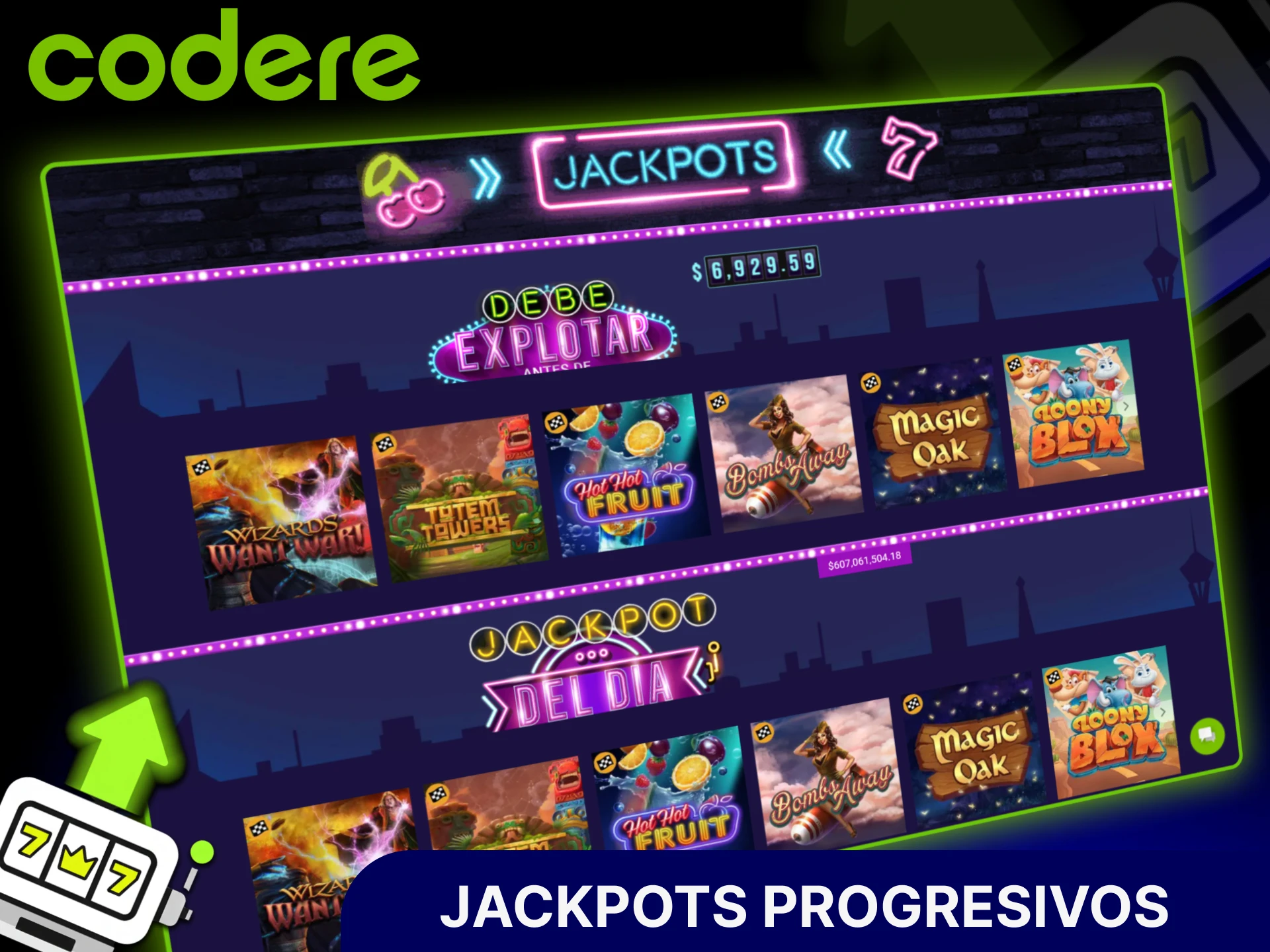 Juega a los jackpots progresivos en el sitio oficial de Codere Casino y compite por premios acumulados.