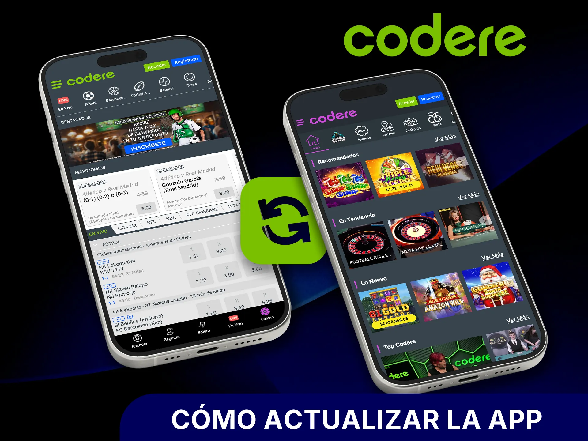 Descubre cómo actualizar la app de Codere y jugar sin errores.