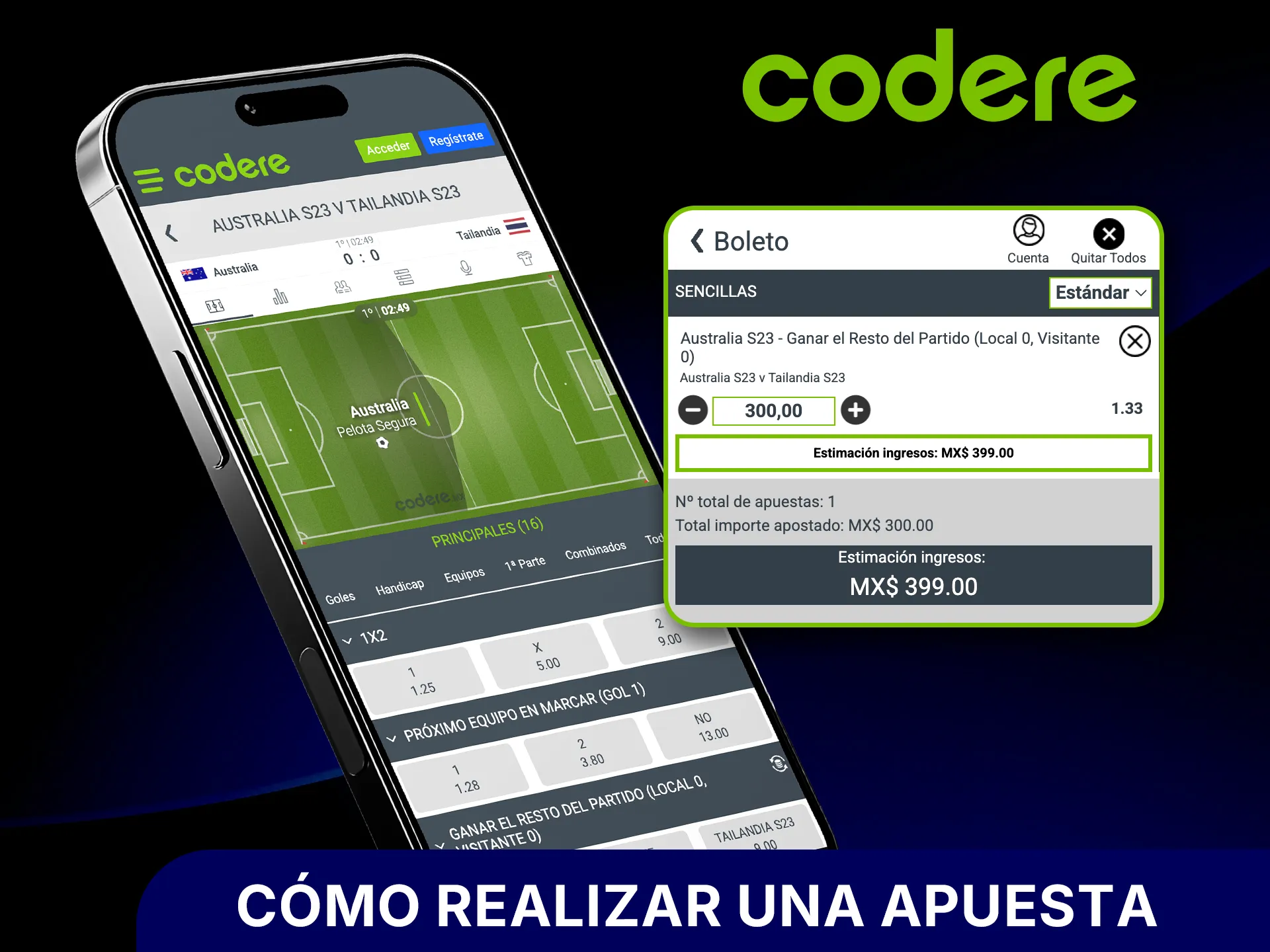 Aprende cómo hacer una apuesta en Codere desde la app fácilmente.