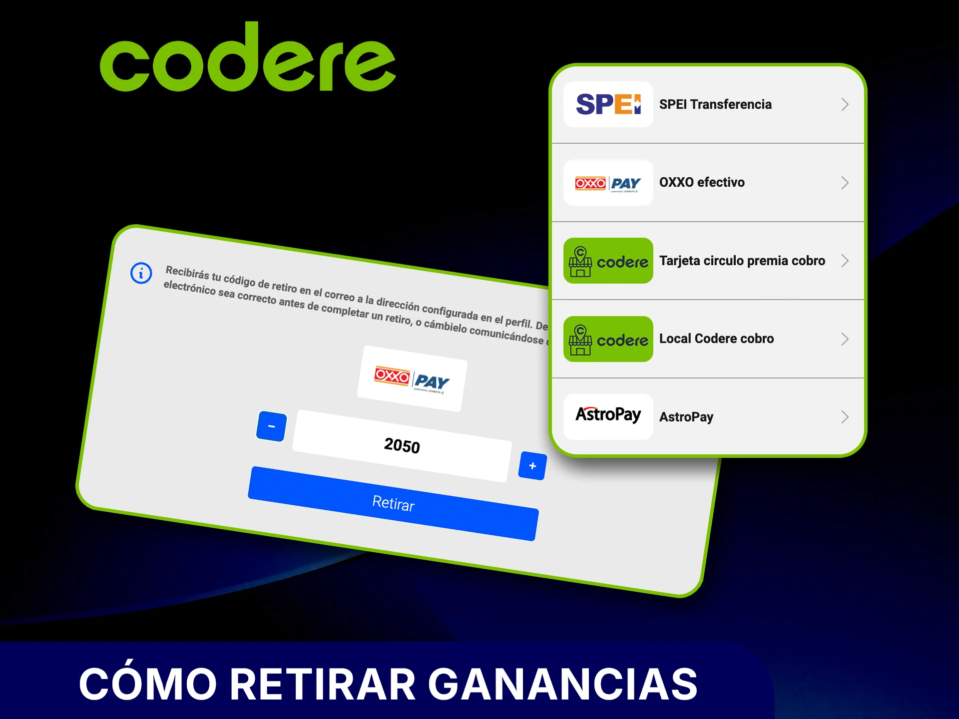 Aprende cómo retirar tus premios de Codere de forma segura.