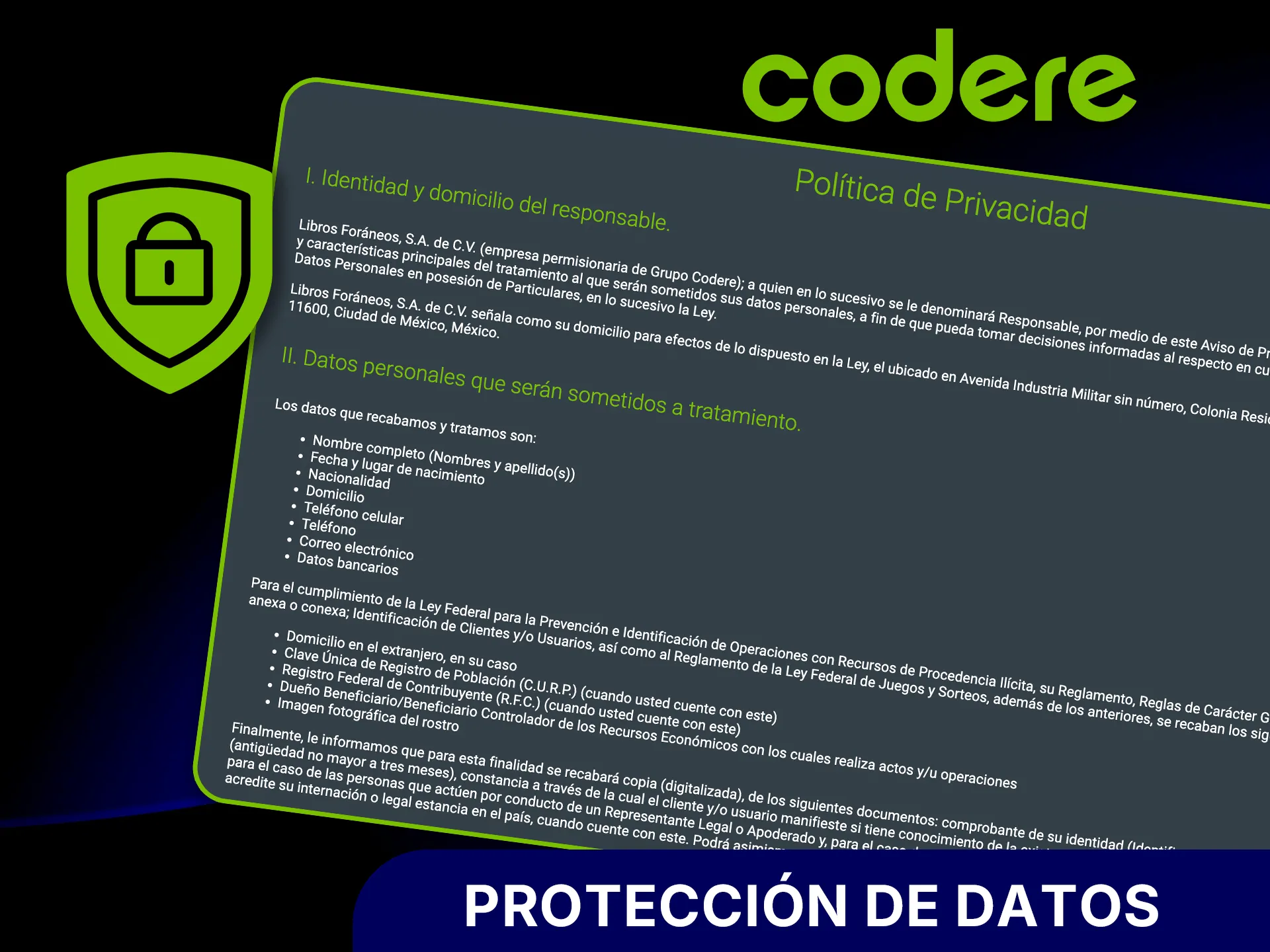 Juega en Codere con total seguridad y datos protegidos.