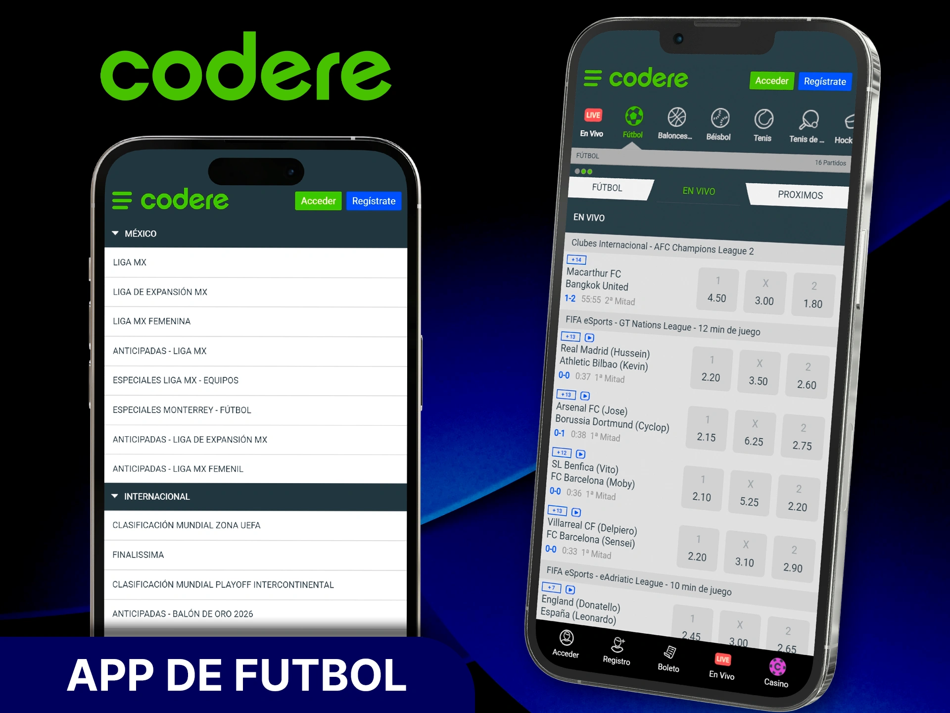 Descarga la aplicación móvil oficial de Codere.