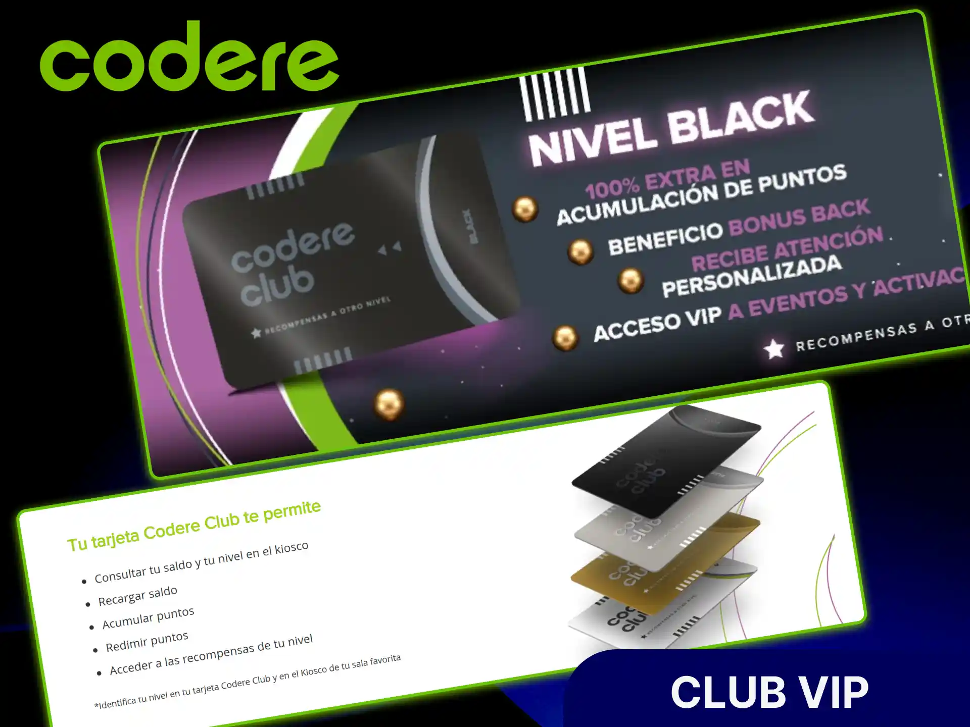 Accede a promociones y beneficios exclusivos al formar parte del Club VIP de Codere casino.
