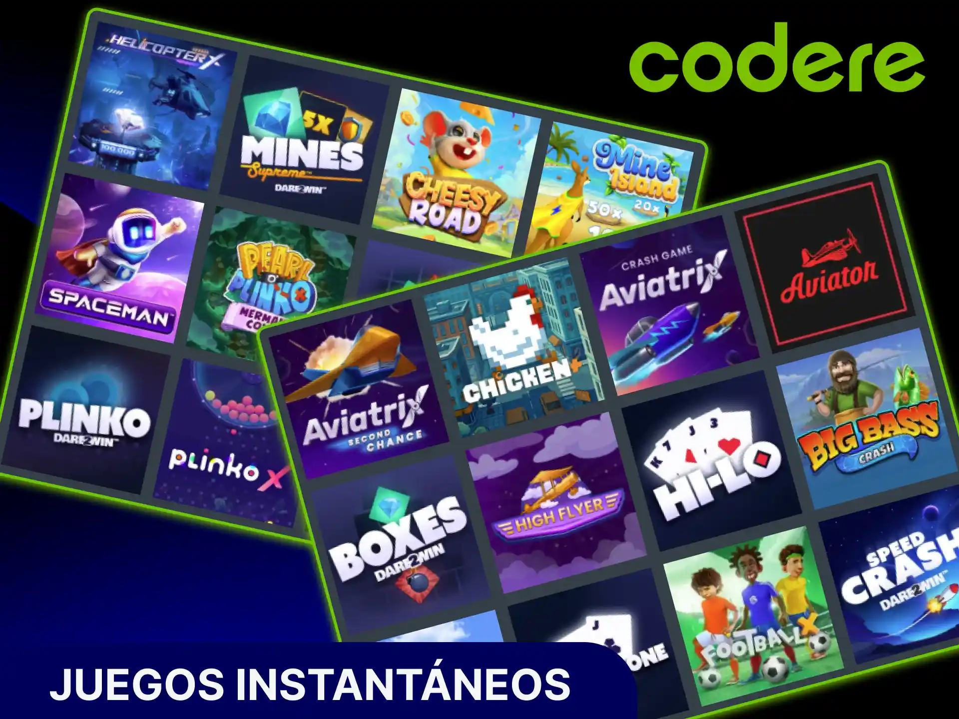 Prueba tu suerte con partidas rápidas en los juegos instantáneos en Codere casino.